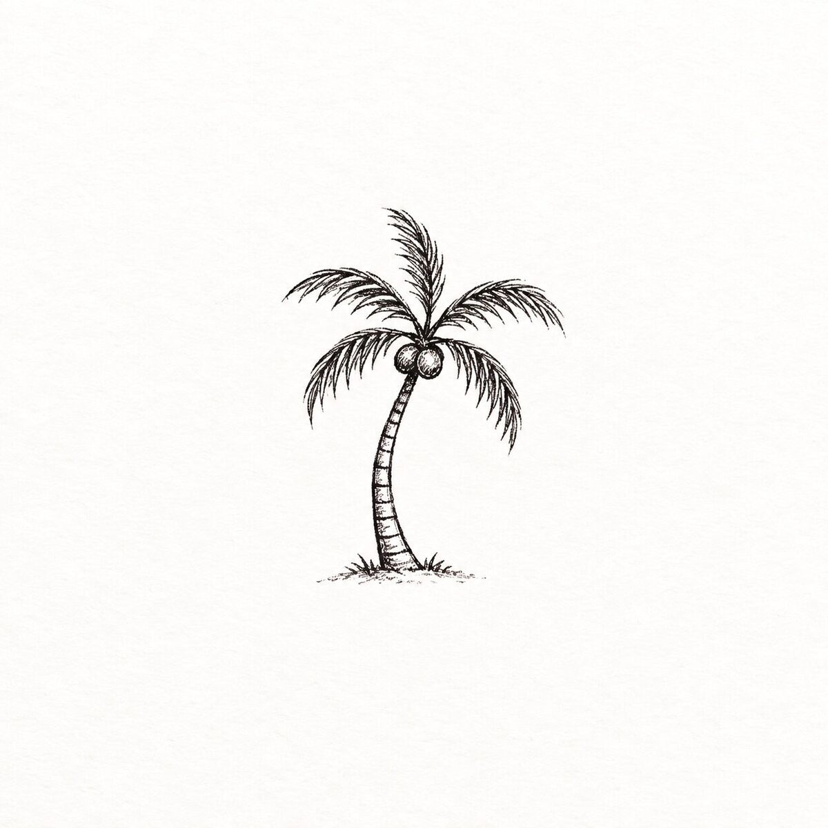 Hand-drawn palm illustration
