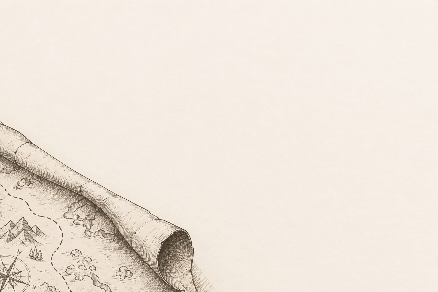 Hand-drawn route map illustration
