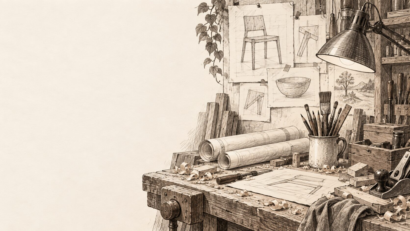 Hand-drawn services illustration