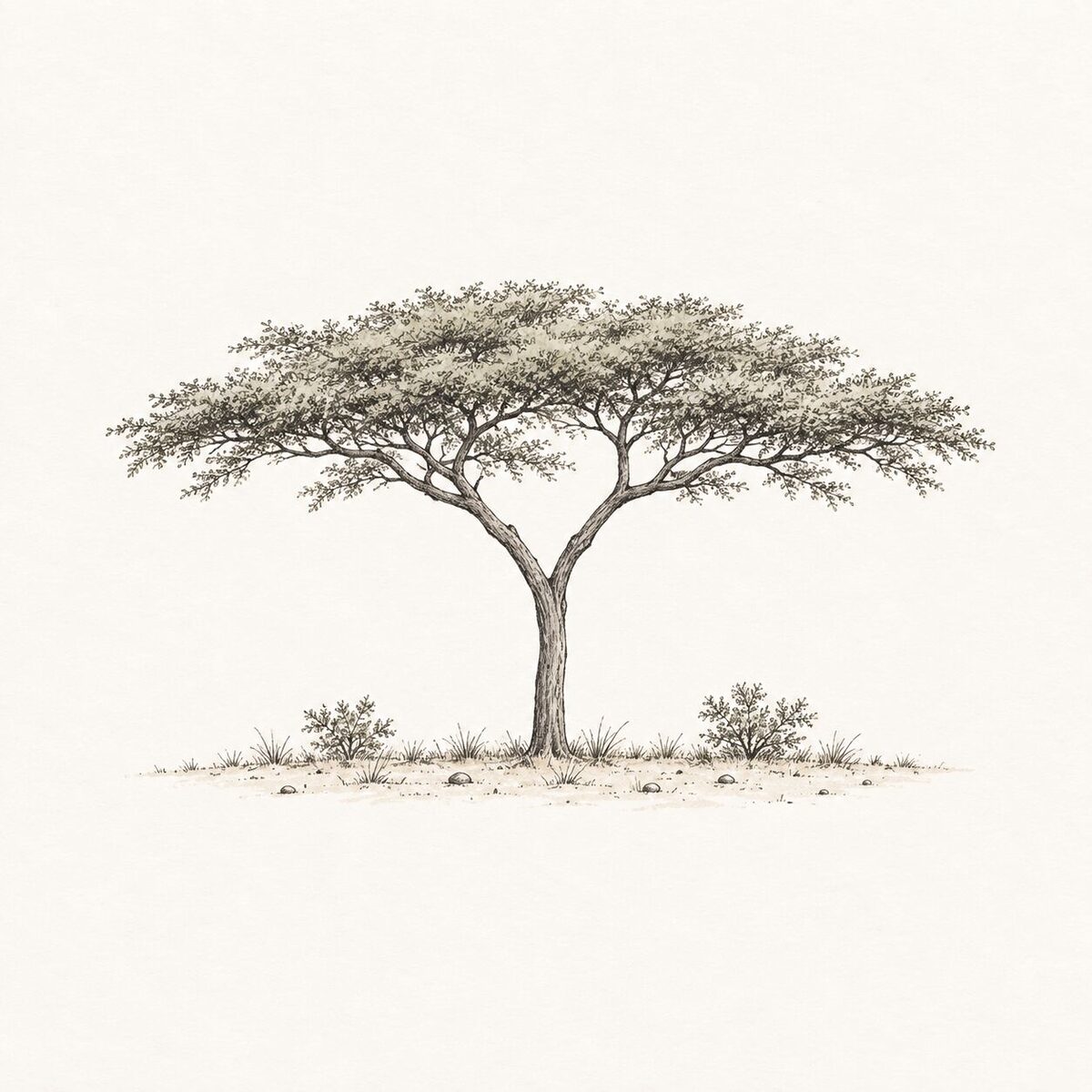 Hand-drawn tree illustration