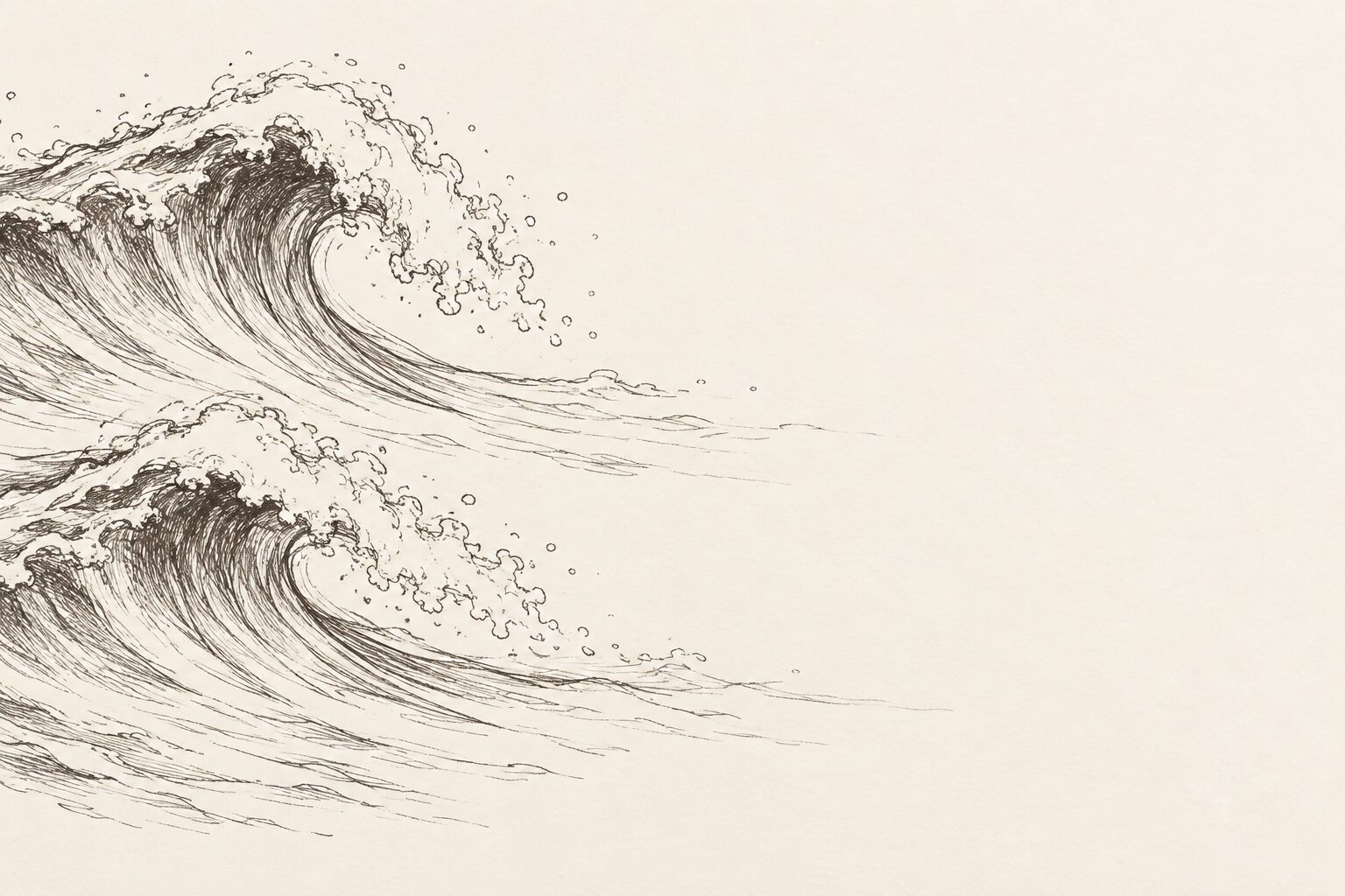 Hand-drawn waves illustration