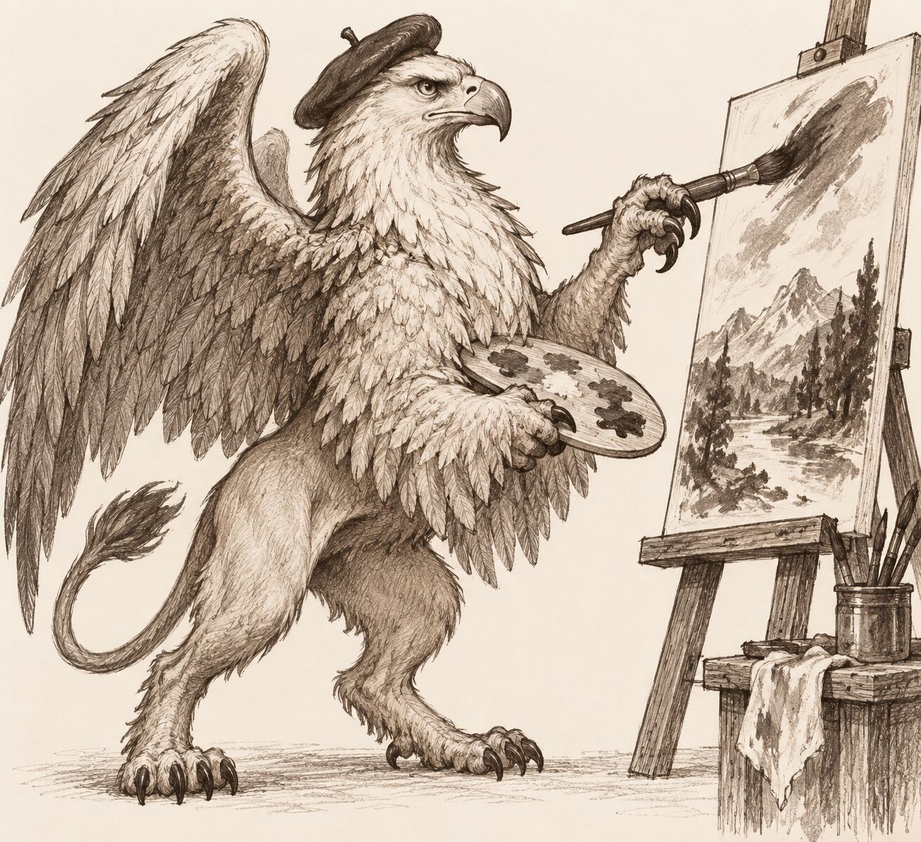 Illustrated team character portrait